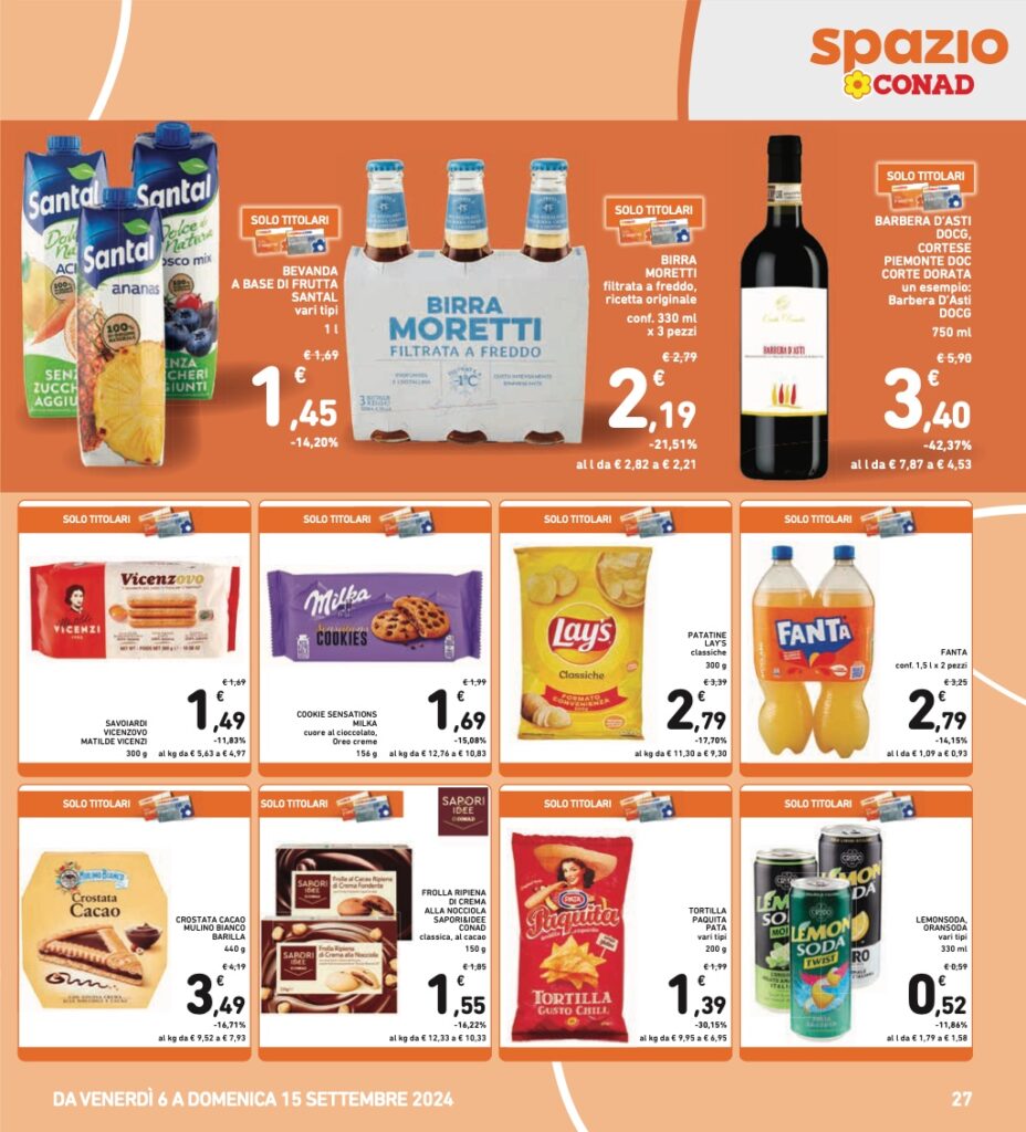 volantino Conad 6 settembre 2024 sottocosto pagina 27