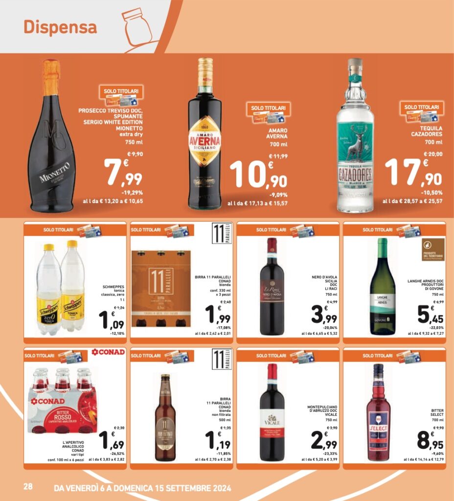 volantino Conad 6 settembre 2024 sottocosto pagina 28