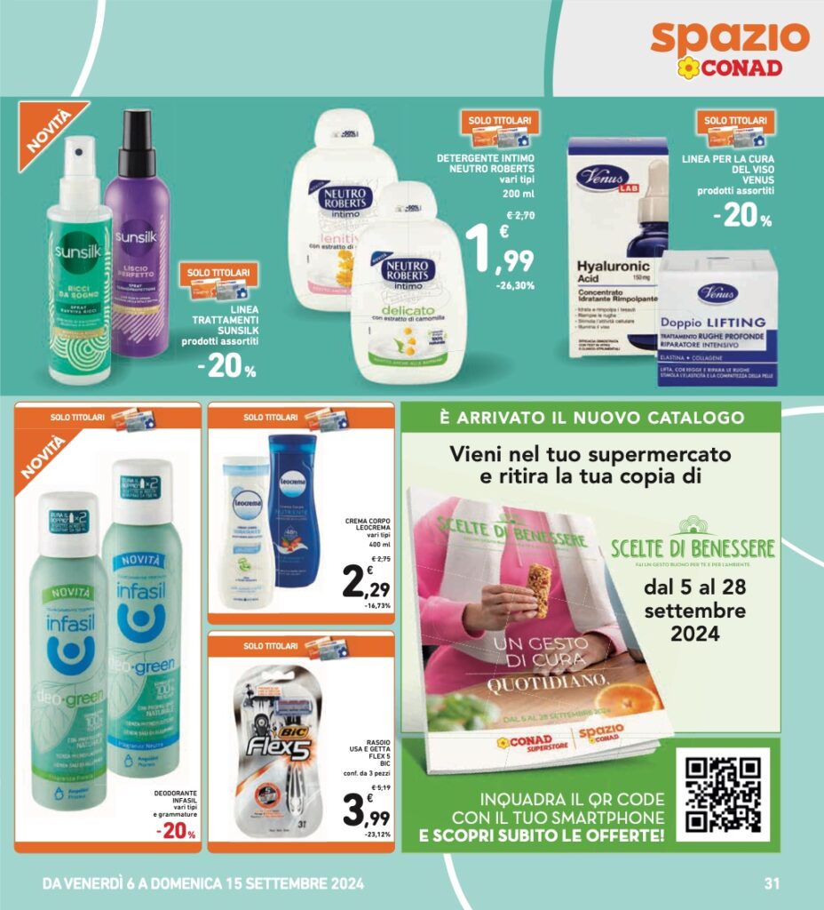 volantino Conad 6 settembre 2024 sottocosto pagina 31