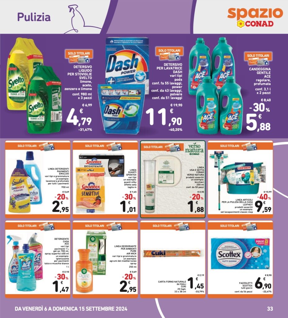 volantino Conad 6 settembre 2024 sottocosto pagina 33
