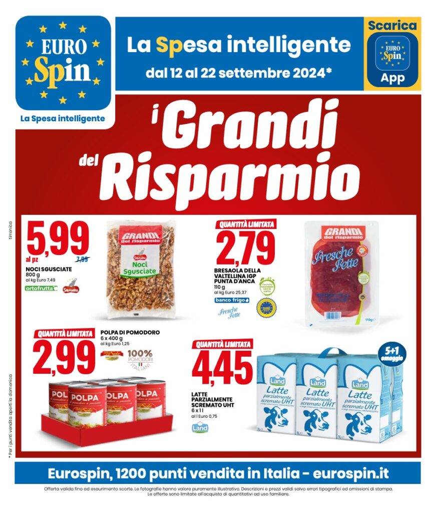 volantino Eurospin 12 settembre 2024 pagina 01