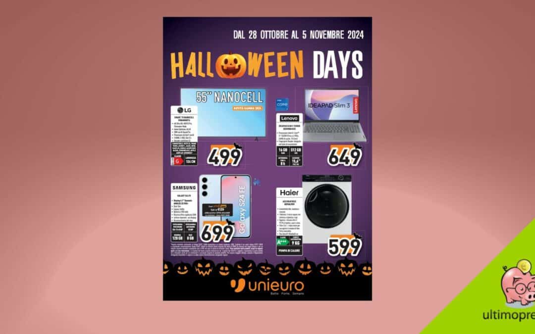 Da Unieuro volantino di Halloween: ecco le offerte fino al 5 novembre 2024