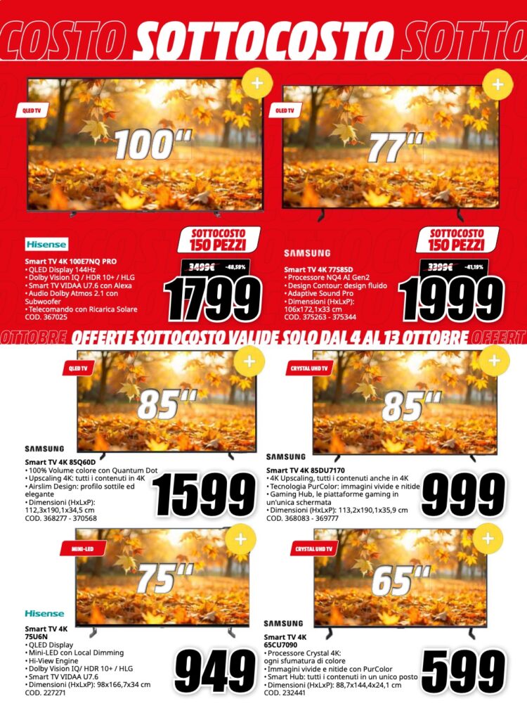 volantino sottocosto MediaWorld 4 ottobre 2024 pagina 18