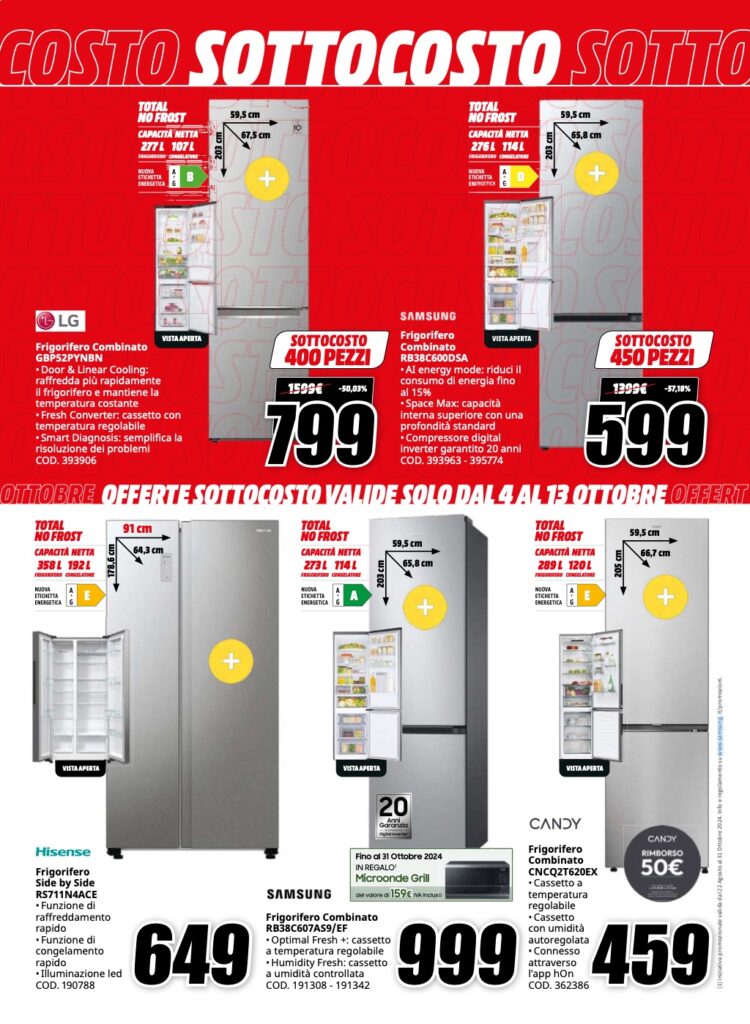volantino sottocosto MediaWorld 4 ottobre 2024 pagina 26