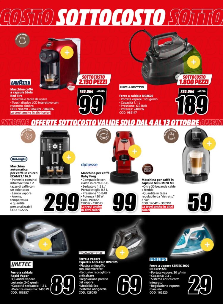 volantino sottocosto MediaWorld 4 ottobre 2024 pagina 29