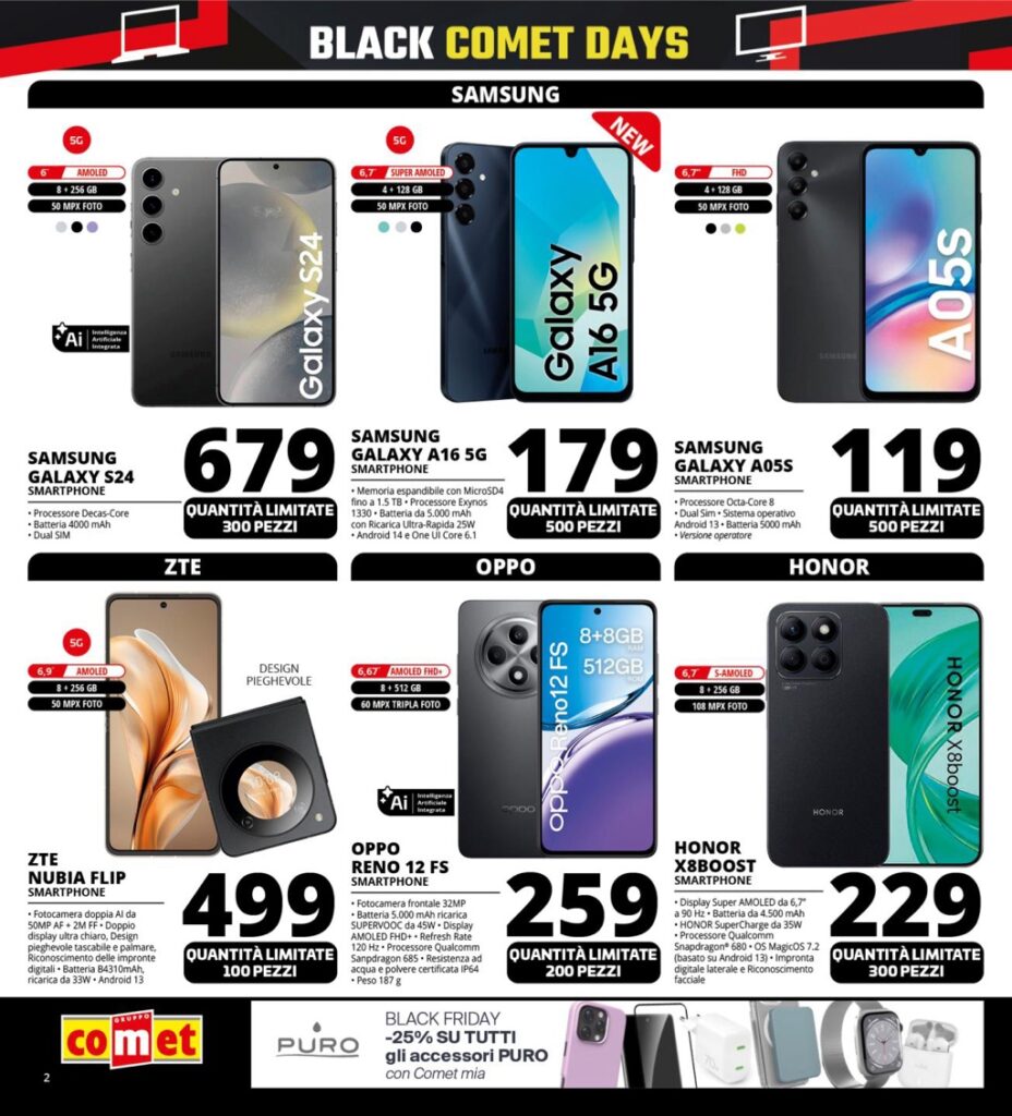 volantino Comet Black Friday 2024 novembre 14 pagina 02