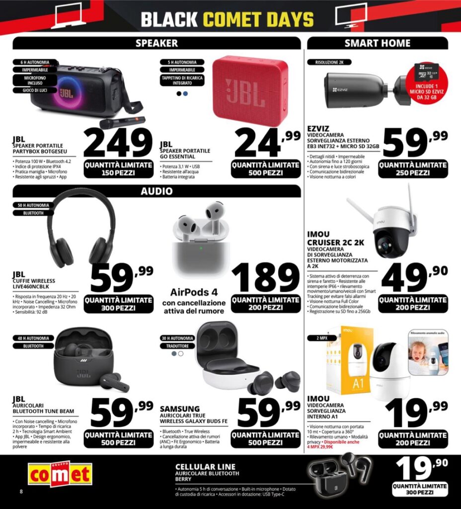 volantino Comet Black Friday 2024 novembre 14 pagina 08
