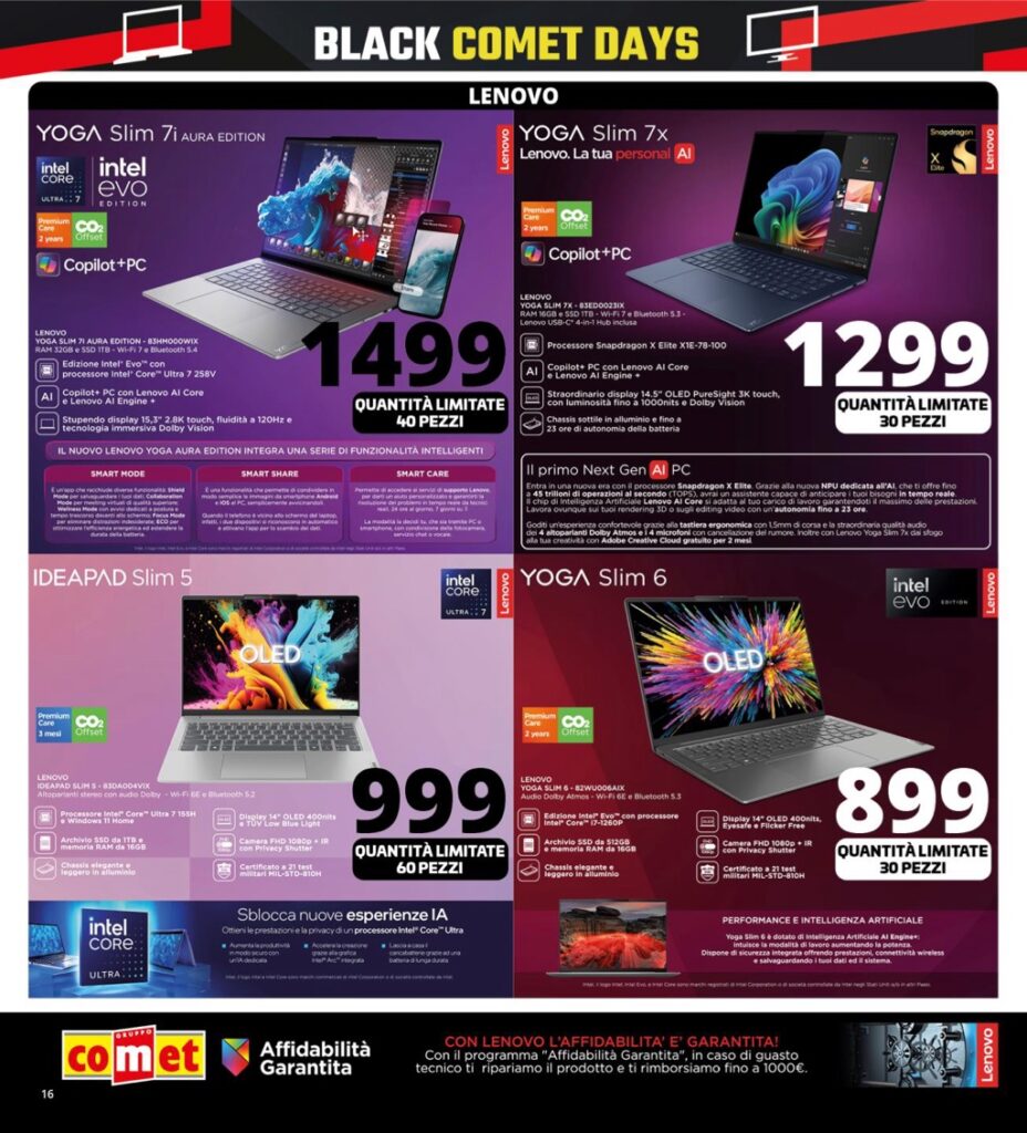 volantino Comet Black Friday 2024 novembre 14 pagina 16