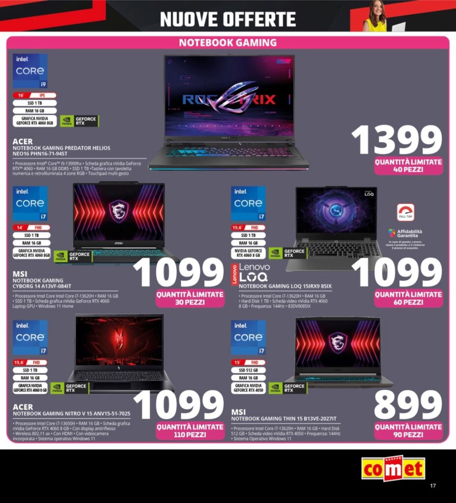 volantino Comet Black Friday 2024 novembre 14 pagina 17