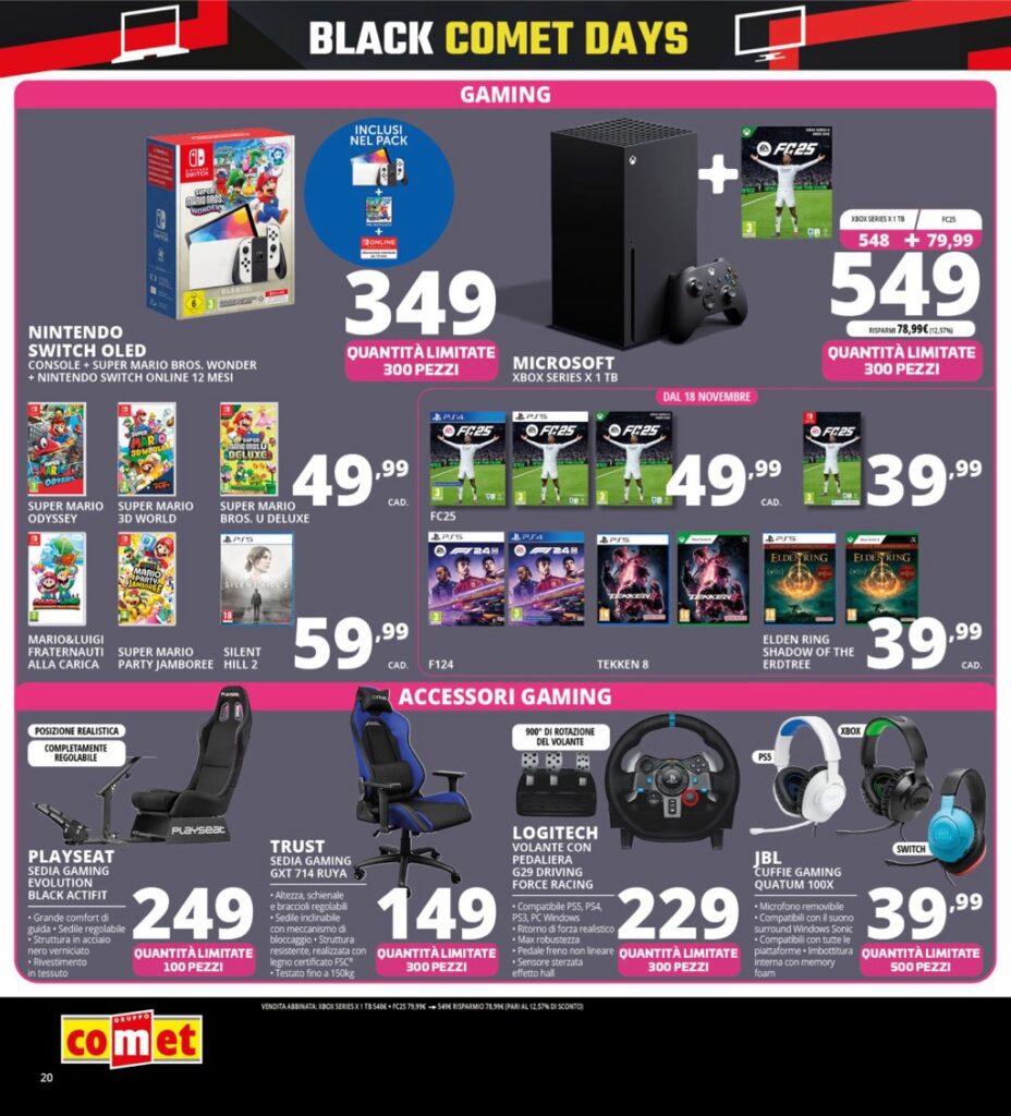 volantino Comet Black Friday 2024 novembre 14 pagina 20
