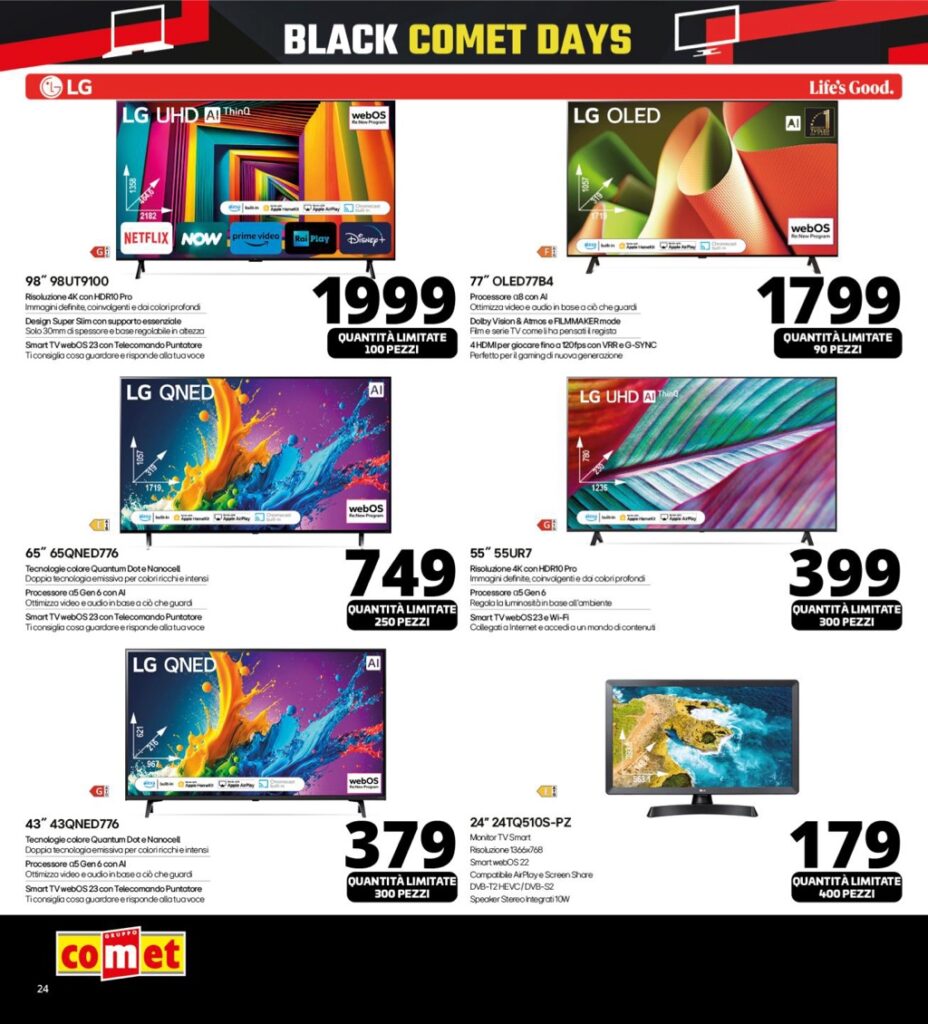 volantino Comet Black Friday 2024 novembre 14 pagina 24
