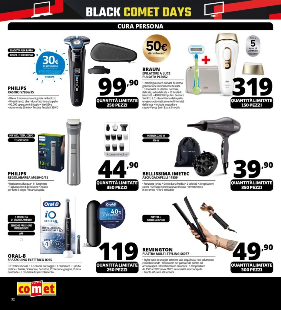 volantino Comet Black Friday 2024 novembre 14 pagina 32