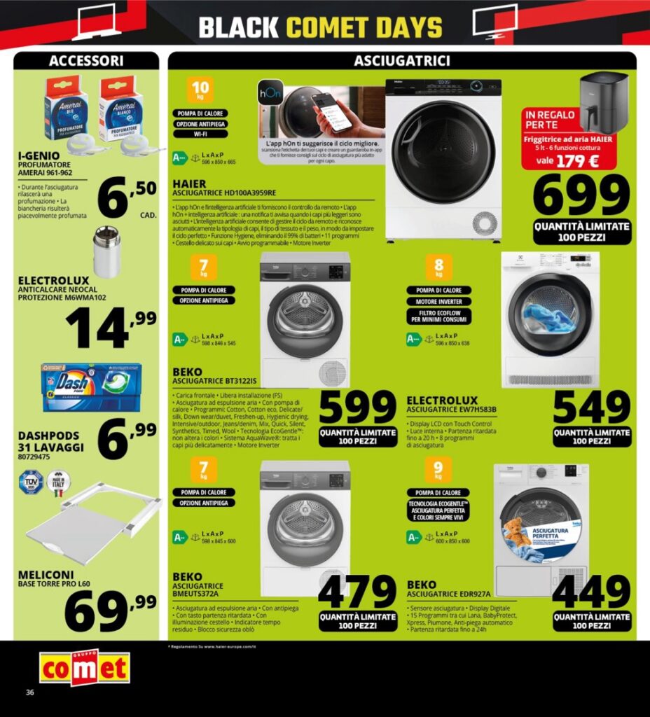 volantino Comet Black Friday 2024 novembre 14 pagina 36