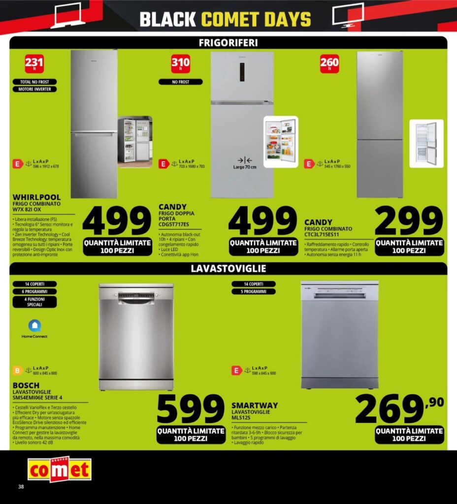 volantino Comet Black Friday 2024 novembre 14 pagina 38
