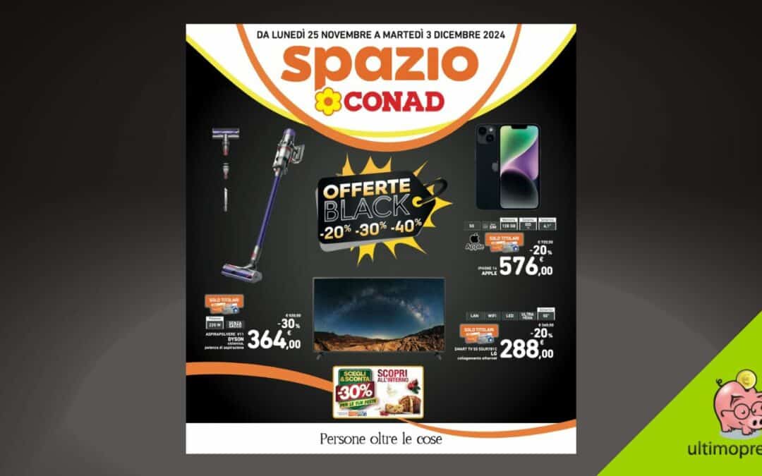 Conad Black Friday: Apple iPhone 14 e Dyson al miglior prezzo dal 25 novembre 2024