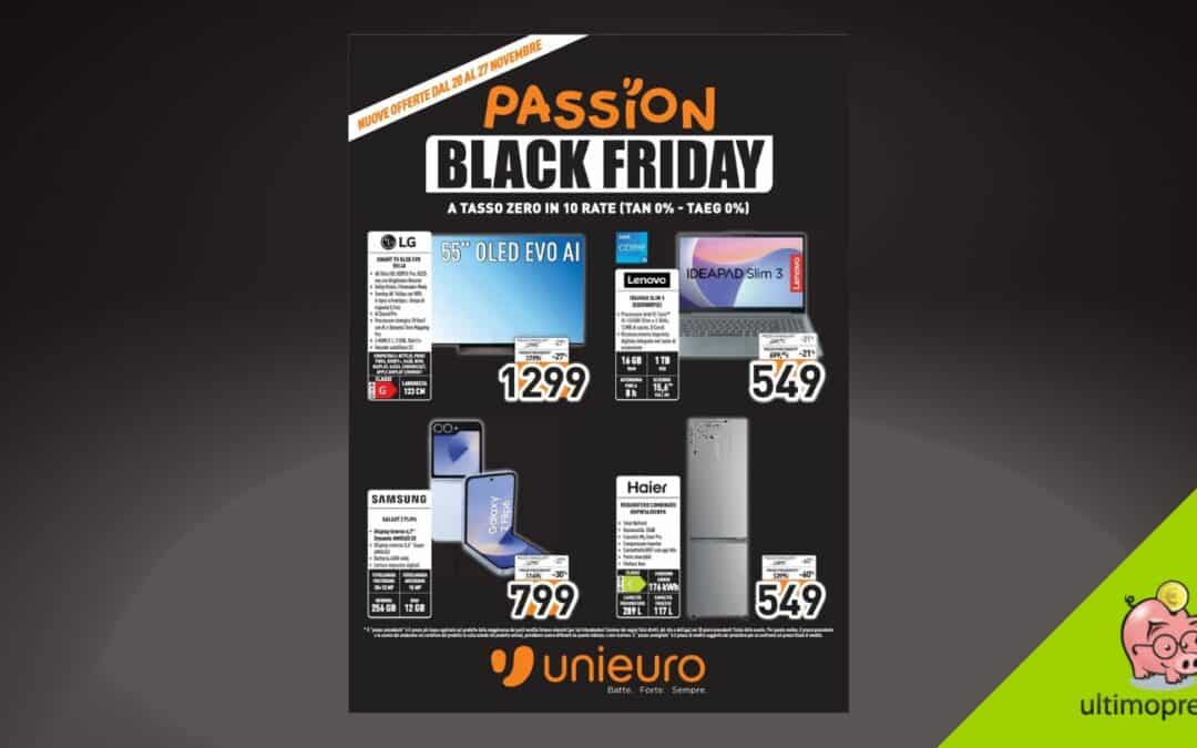 Volantino Unieuro Black Friday 3, in anteprima assoluta le offerte dal 20 novembre 2024