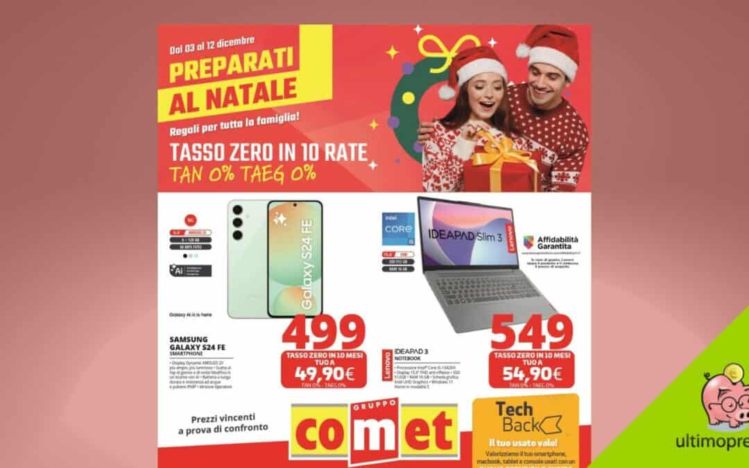 Volantino Comet, fino al 12 dicembre tasso zero e MacMini M4 in offerta