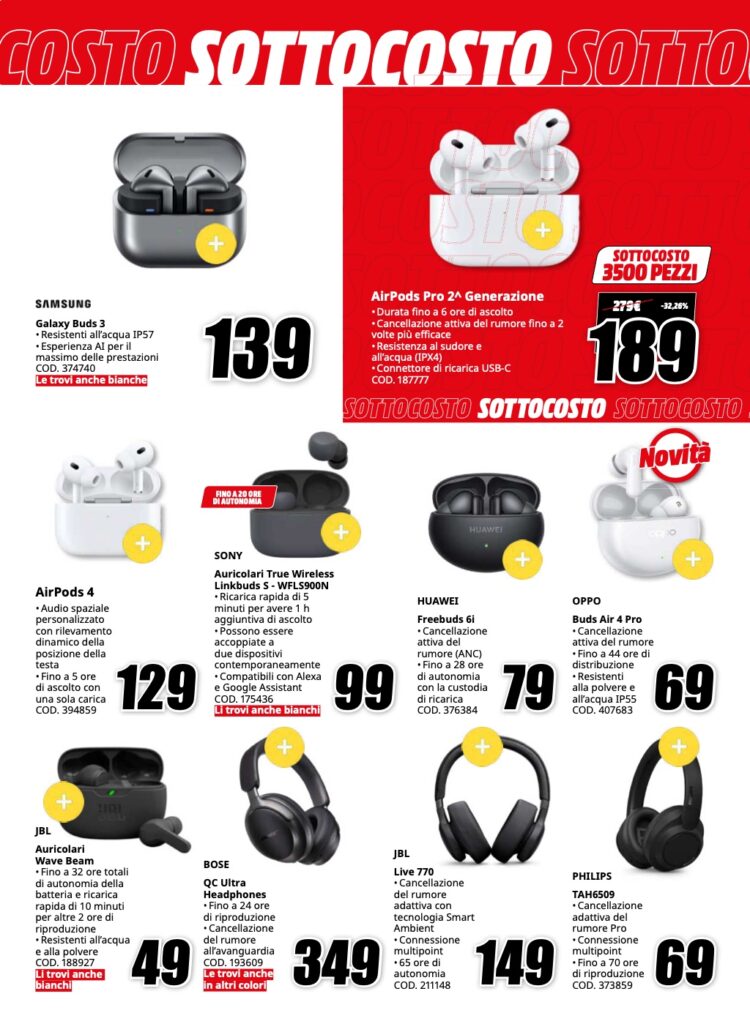volantino sottocosto MediaWorld 6 dicembre 2024 pagina 08