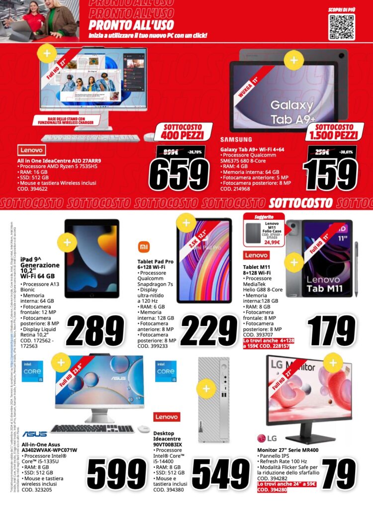 volantino sottocosto MediaWorld 6 dicembre 2024 pagina 09