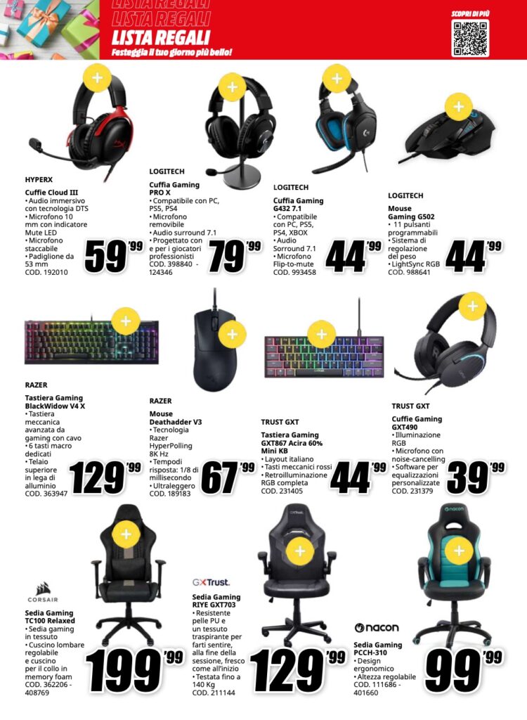 volantino sottocosto MediaWorld 6 dicembre 2024 pagina 16