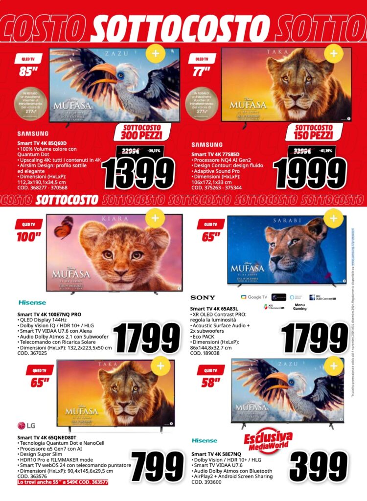 volantino sottocosto MediaWorld 6 dicembre 2024 pagina 18