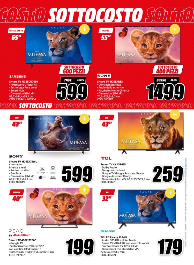 volantino sottocosto MediaWorld 6 dicembre 2024 pagina 20