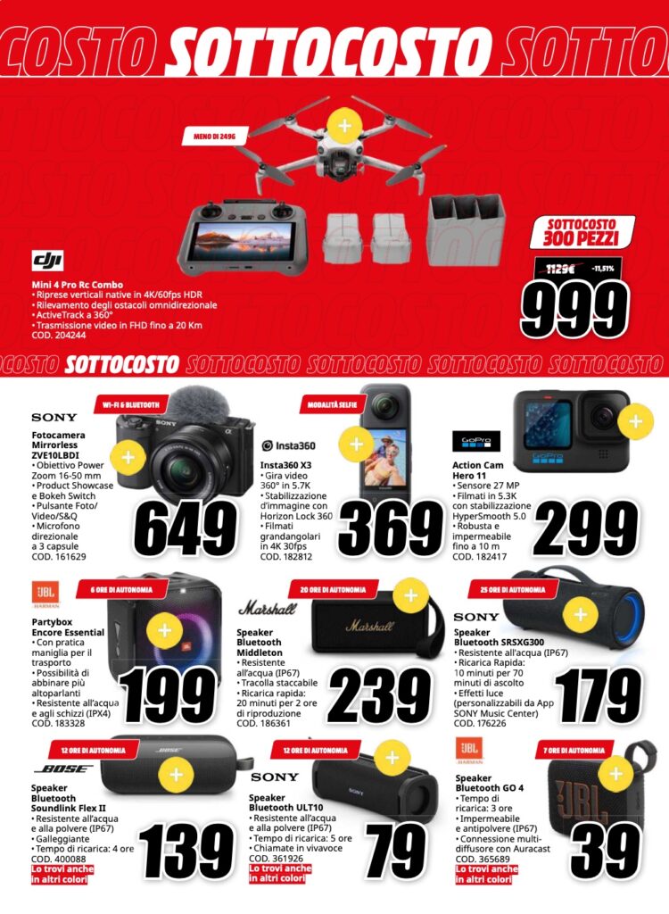 volantino sottocosto MediaWorld 6 dicembre 2024 pagina 22