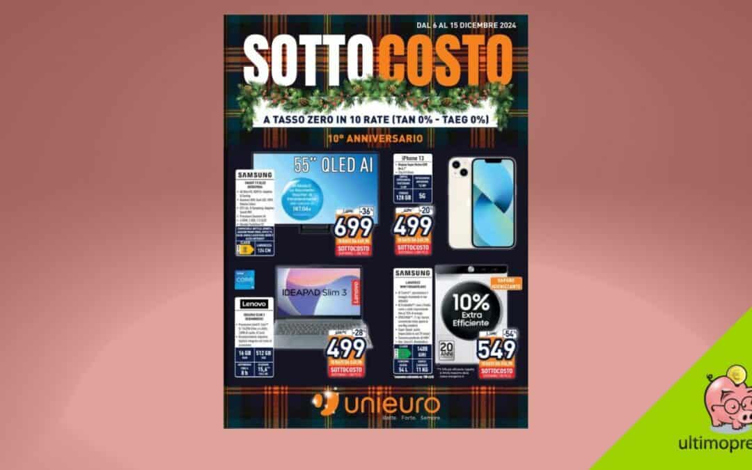 Nuovo volantino Unieuro, sottocosto dal 6 al 15 dicembre 2024: ecco le offerte migliori fino a Natale!