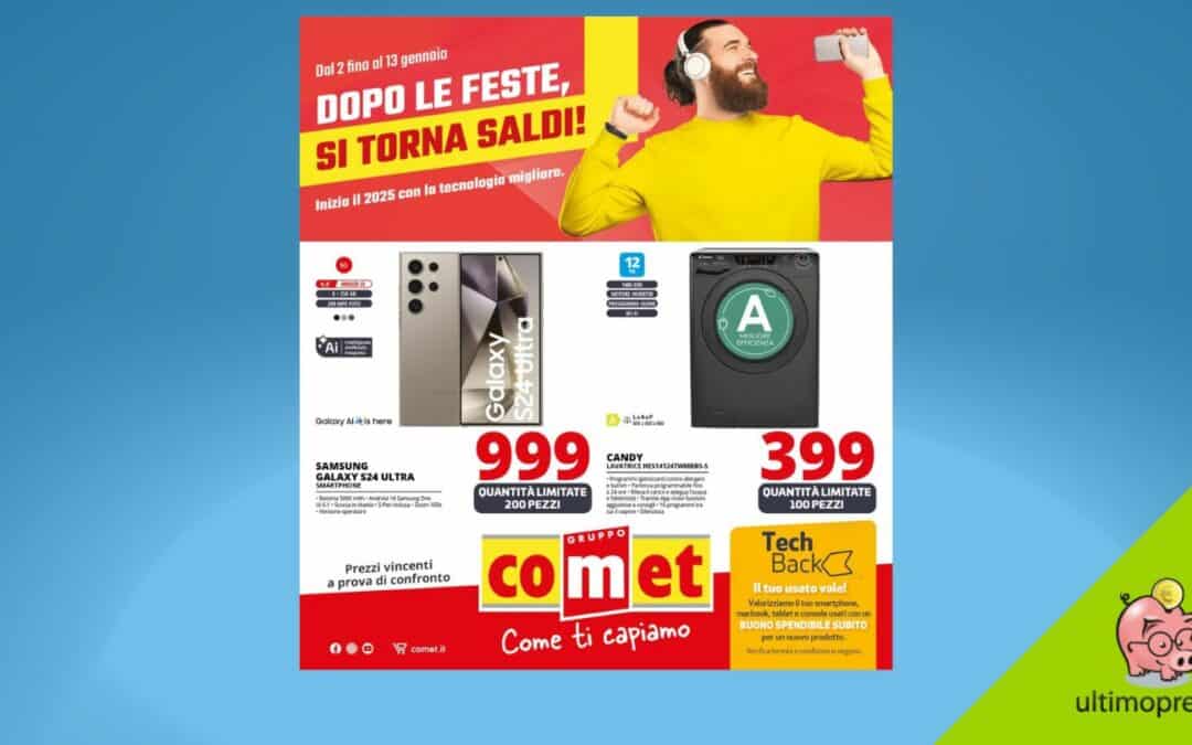 Comet ai Saldi invernali 2025, ecco volantino e offerte fino al 13 gennaio!