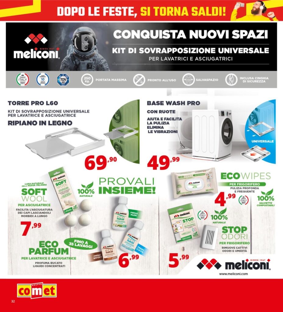 volantino Saldi Comet 2 gennaio 2025 pagina 32